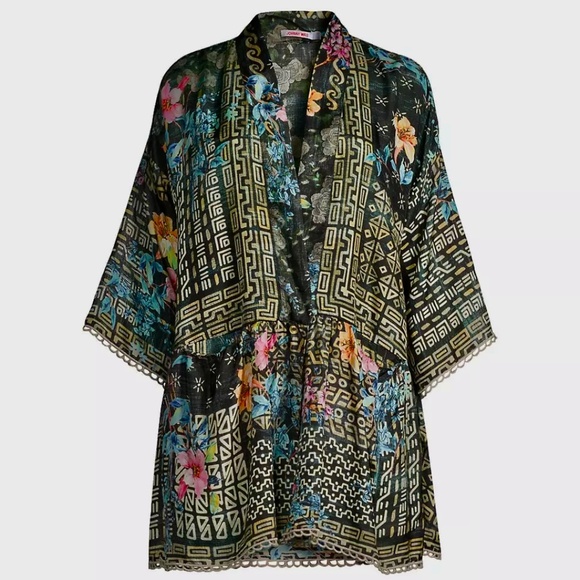 Johnny Was Jackets & Blazers - Johnny Was Weller Tia Silk Kimono Jacket with Pockets Oversized Fit